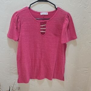 3/$10 89th & Madison Pink Short Sleeve Top